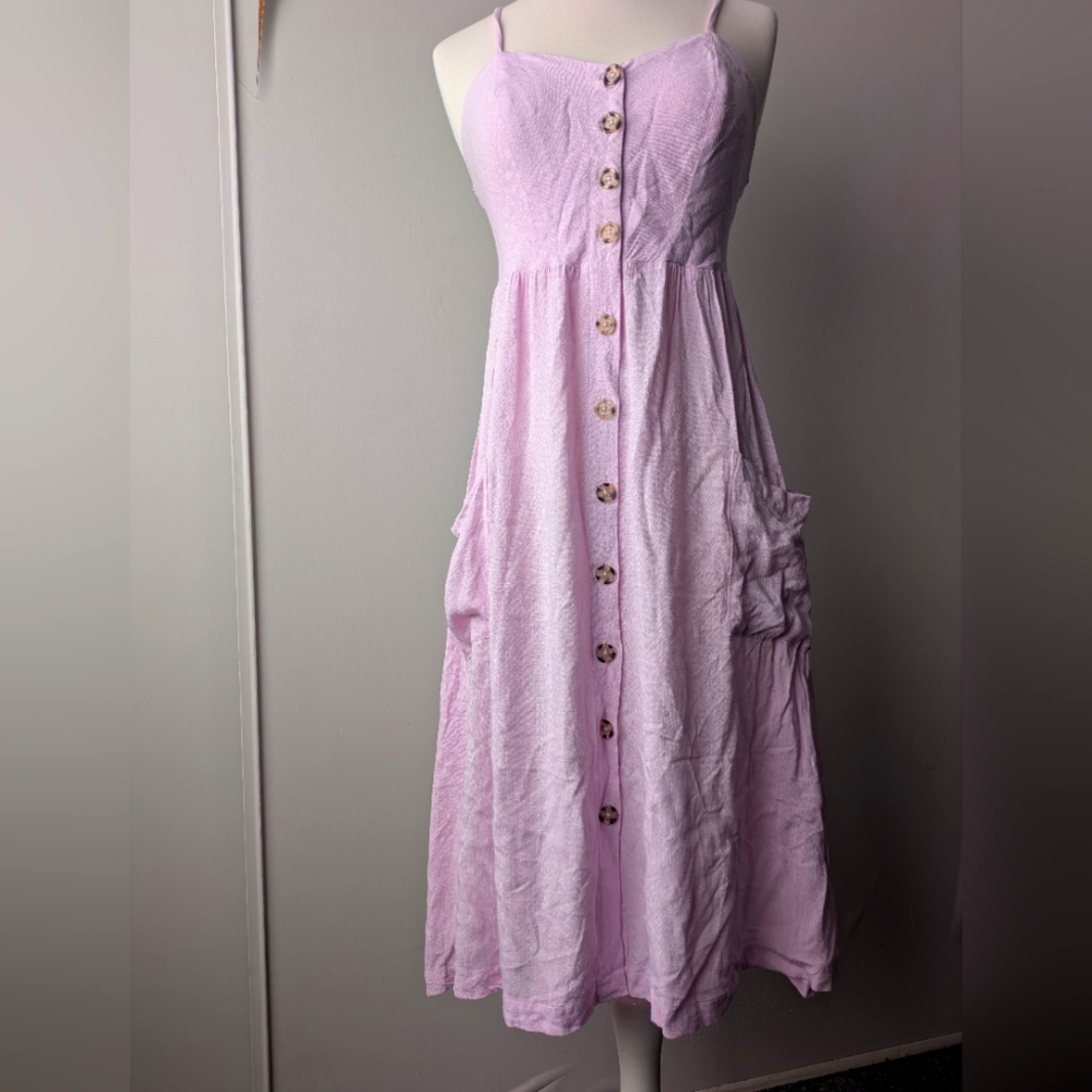 Elegant Rose Button-Down Dress